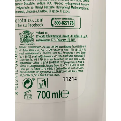 BOROTALCO - Gel de bain et de douche