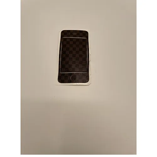 Protecteur d'écran marron pour iPhone 4/4S en plastique.