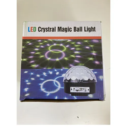 Lampe disco avec câble filet noir, Bluetooth et un haut-parleur.