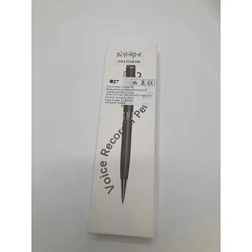 Stylo d'enregistrement vocal avec câble de chargement USB.