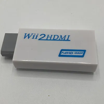 Adaptateur HDMI blanc.
