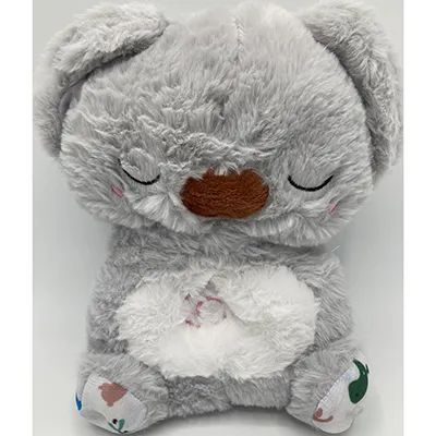 Koala en peluche à piles avec fonctions lumineuses et sonores. Produit vendu en ligne sur plusieurs sites d'expédition directe et marchés différents.