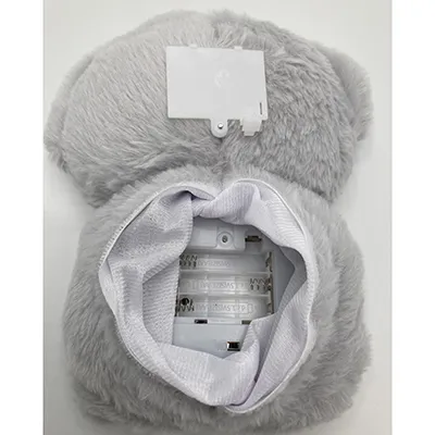 Koala en peluche à piles avec fonctions lumineuses et sonores. Produit vendu en ligne sur plusieurs sites d'expédition directe et marchés différents.