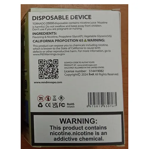 RENdM - Cigarette électronique jetable
