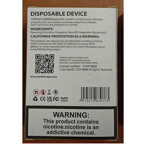 RENdM - Cigarette électronique jetable