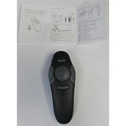 Pointeur laser noir destiné aux présentations. Produit vendu en ligne, notamment via Amazon (ASIN: B09TD1V37J).