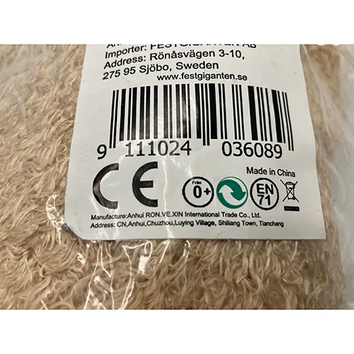 Jouet à piles en forme d'ours en peluche avec effets sonores.