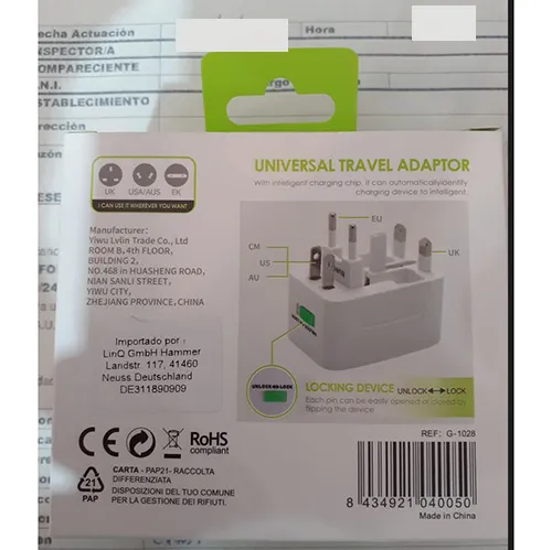 GREEN LYCA - Adaptateur de voyage