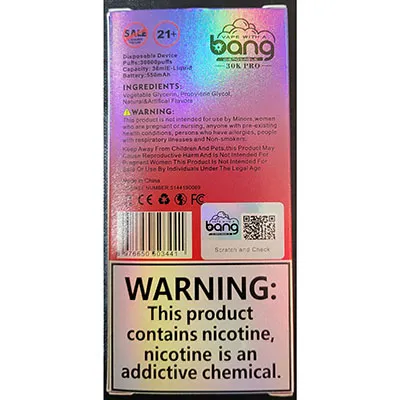 bang - Cigarette électronique jetable