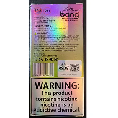 bang - Cigarette électronique jetable