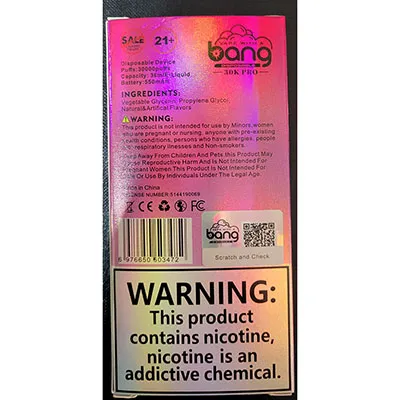 bang - Cigarette électronique jetable