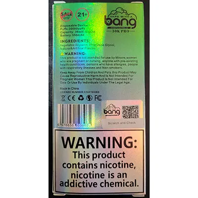 bang - Cigarette électronique jetable