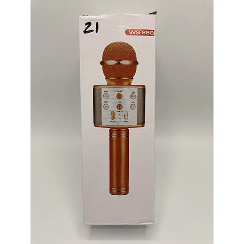 Microphone de karaoké. Produit vendu en ligne, notamment via satana.se.