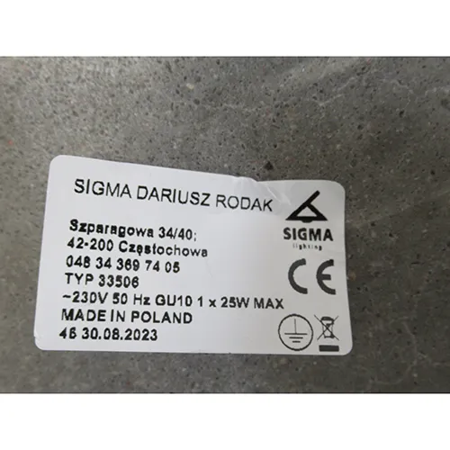 Sigma - Lampe fixe
