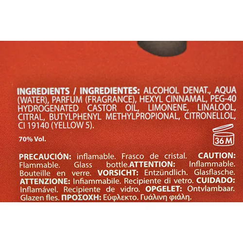 Eau de toilette.