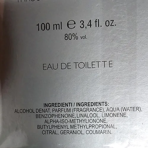 Eau de toilette.