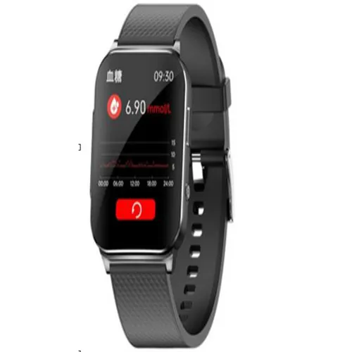 Montre intelligente non invasive, destinée à mesurer la glycémie, les données ECG sur 24 heures, la fréquence cardiaque, la pression artérielle et la température corporelle. Produit vendu en ligne, notamment via Raktuen France.