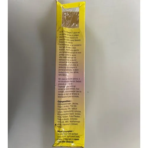 Lotion éclaircissante pour la peau, 250 ml. Produit vendu en ligne, notamment via www.cdiscount.com.