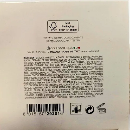 Collistar - Crème pour les cheveux