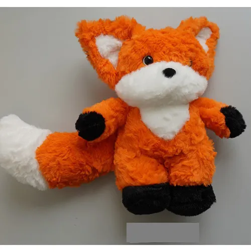 Jouet doux, en forme de renard. Produit vendu en ligne, notamment via SHEIN.