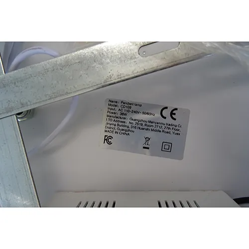 Plafonnier, 36W, AC 110-240V, 50-60Hz. Produit vendu en ligne, notamment via TEMU.