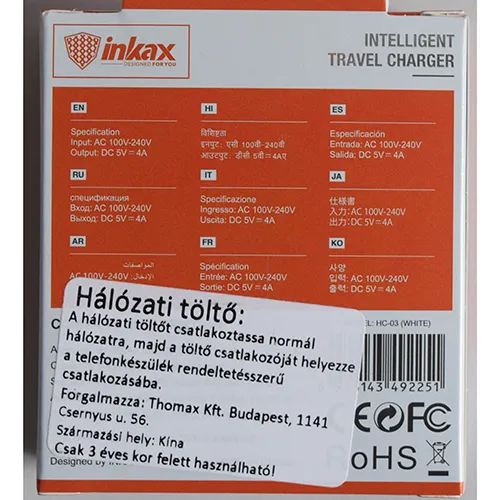 INKAX - Chargeur USB
