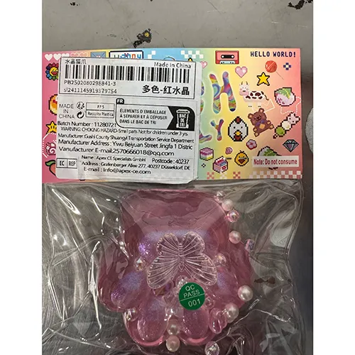 Jouet visqueux en forme de patte de chat avec des perles / figurines lâches.