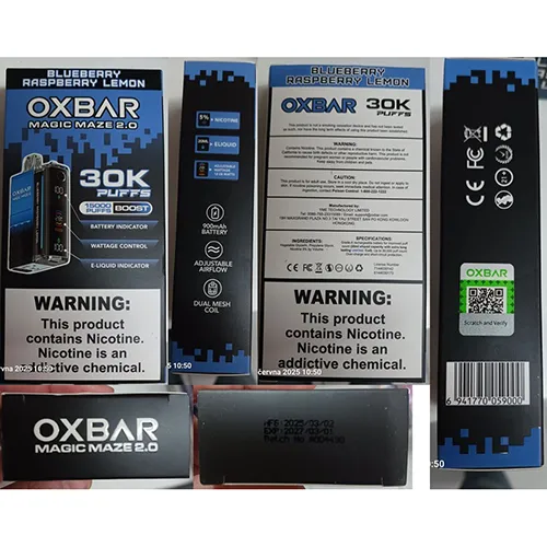 OXBAR - Cigarette électronique jetable