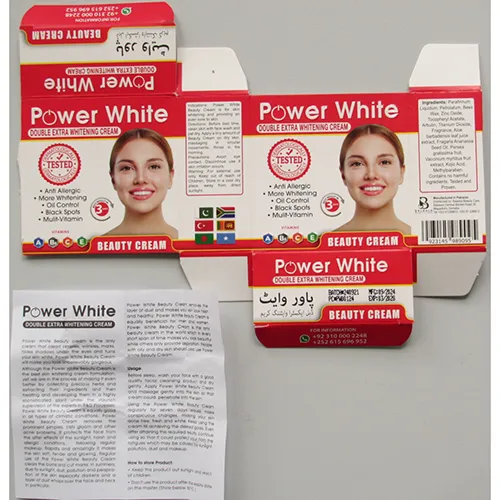 Crème éclaircissante pour la peau.