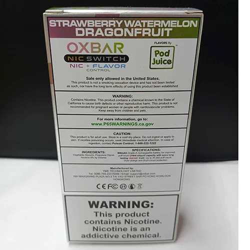 OXBAR - Cigarette électronique jetable