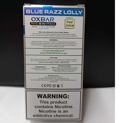 OXBAR - Cigarette électronique jetable