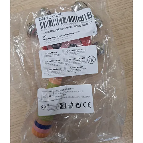 Sonnette de jouet avec 5 cloches. Produit vendu en ligne, notamment via AliExpress (identifiant unique: 1005007473721043).