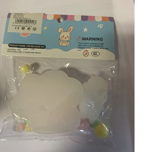 Ensemble de soulagement des contraintes compressibles, composé de: jouets en forme de chat et de patte, en matériau élastique et doux pour le pétrissage dans les mains, qui revient à sa forme originale lorsqu'il est pressé, et boules de différentes couleurs.