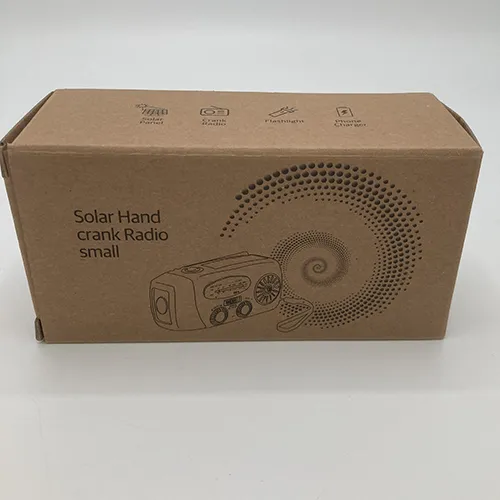 Radio d'urgence actionnée par une paire de boutons.