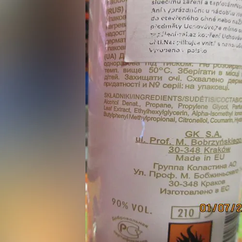 Spray déodorant, 90 ml.