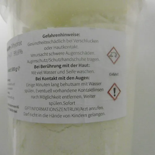 Acide oxalique, 500 g, 99,6 %.