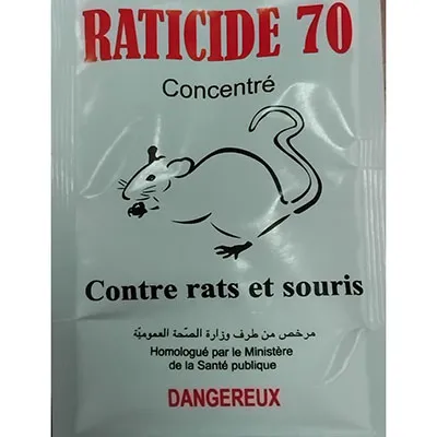 Rodenticide concentré sous forme de poudre contre les rats et les souris, 3 grammes.