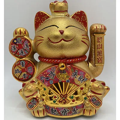 Chat de décoration à piles avec fonction d'ondulation.