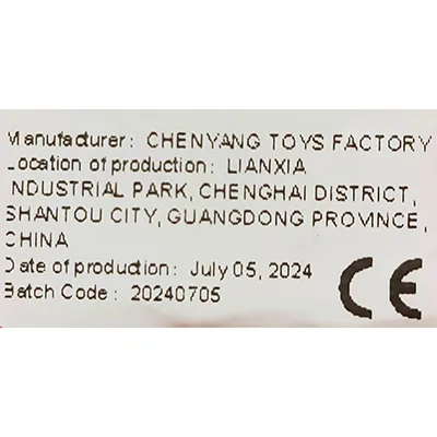 Mégaphone jouet rouge. Produit vendu en ligne, notamment via Temu.