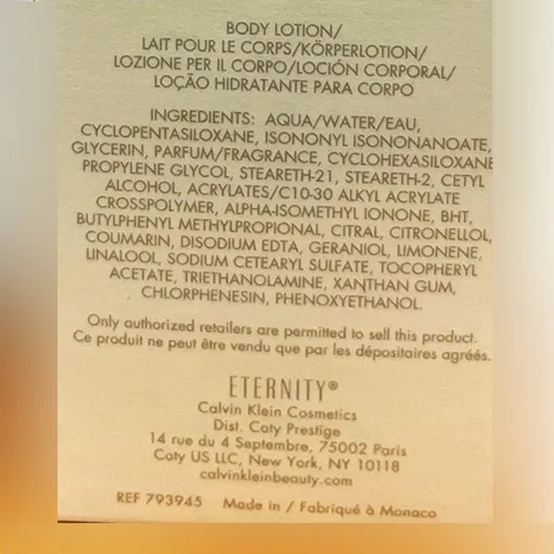 Calvin Klein - Lotion pour le corps