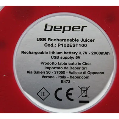 BEPER - Presse-agrumes rechargeable USB