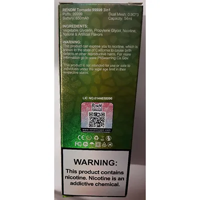 RENdM TORANDO - Cigarette électronique jetable