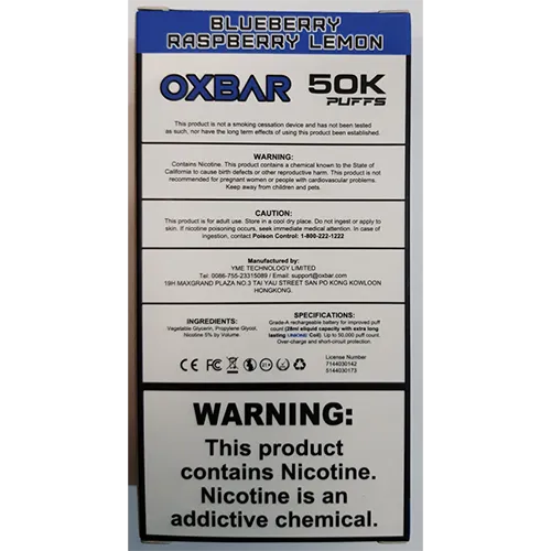 OXBAR - Cigarette électronique jetable