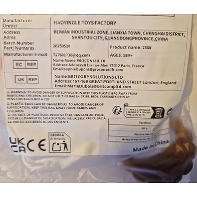 Jeu de jouets composé d'un hochet et d'un tambourin. Produit vendu en ligne, notamment via Shein (SKU: sa25092202666818029).