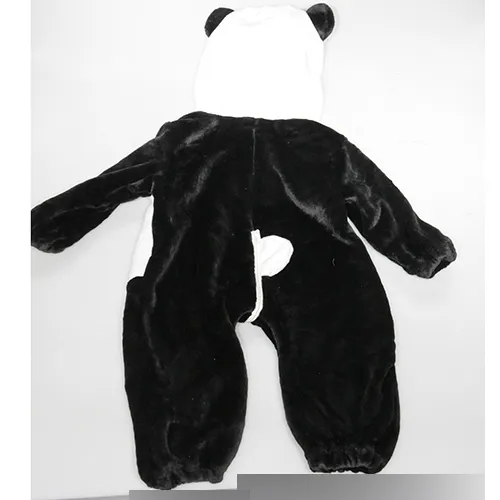 Costume de panda fantaisie noir et blanc, destiné aux enfants, 850 mm de longueur et 380 mm de largeur. Taille 74. Fabriqué à partir de 100% polyester. Produit vendu en ligne, notamment via www.deiters.de.