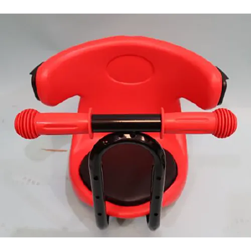 Siège de vélo avant pour enfants de couleur rouge, noir, bleu ou vert, avec poignées et repose-pieds. Produit vendu en ligne, notamment via Aliexpress (identifiants uniques du produit: 1005005686219917, 1005010559483782, 1005008997247143, 1005010426785671).