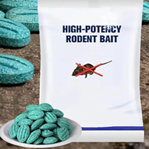 Rodenticide concentré sous forme de palette contre les rongeurs. Produit vendu en ligne, notamment via www.aspireang.com, www.lantecy.com, www.nexapest.com, www.espoowind.com.