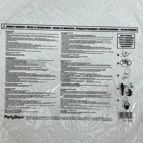 Lanterne de ciel blanc. Le carburant pour la flamme chauffant l'air peut être un solide, un liquide ou un gaz. Dimensions: 38 x 70 x 102 cm. Produit vendu en ligne, notamment via www.derhochze