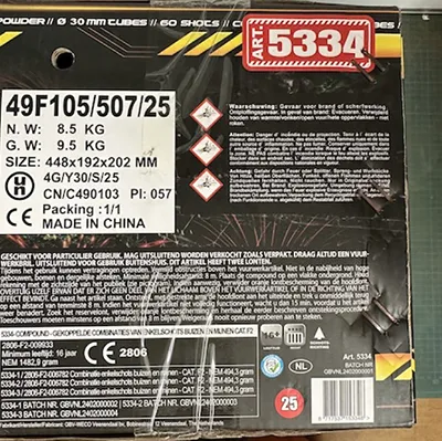GBV-Weco Vuurwerk B.V. - Feux d'artifice