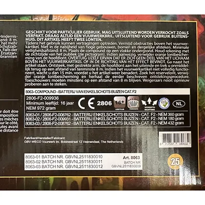 GBV-Weco Vuurwerk B.V. - Feux d'artifice